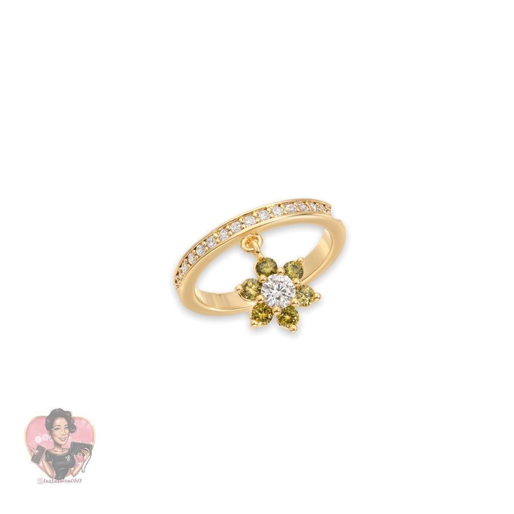 JOY DRAVECKY In Bloom Shaker Ring In Lemongrass